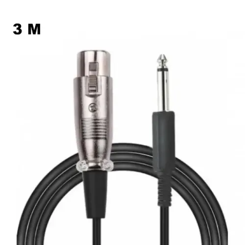 Cabo De Microfone Conexão P10 Macho x XLR Fêmea 3m