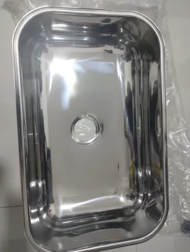 Cuba de inox 430 polida  N°2 tamanho 56x34x17