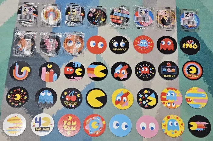 Coleção tazos pac-man completa elma chips ler descrição