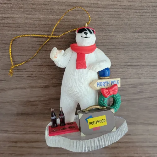 Enfeite/Ornamento de Natal Urso da Coca-Cola - 1996