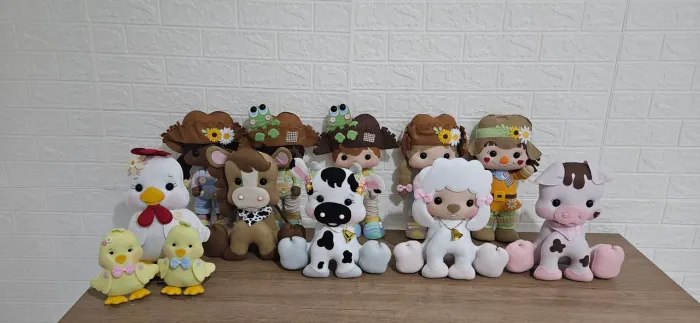 Turma de pelúcias da fazenda, lindas e fofas!