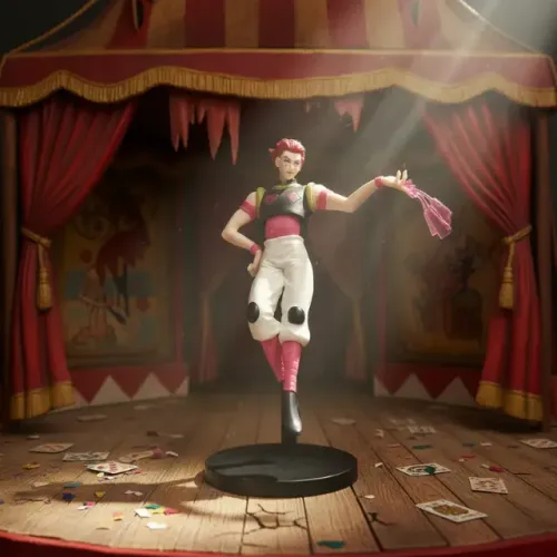 Hisoka - Hunter x Hunter - Action Figure Estátua em PVC com Base - 22 cm