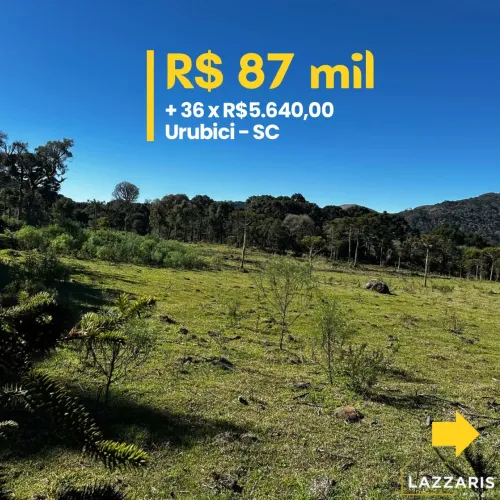 Chácara em Urubici entrada de R$87.000,00