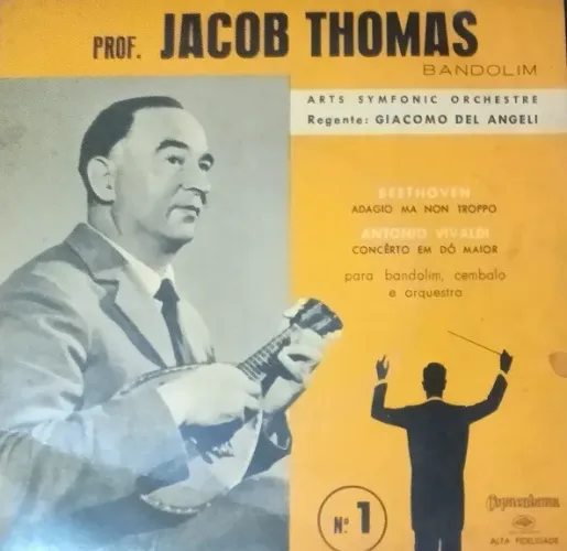 Disco de 1969 do Profº Jacob Thomas - Bandolin - Raridade