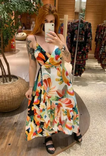 Vestido Farm Mistura Dança dos Tucanos 