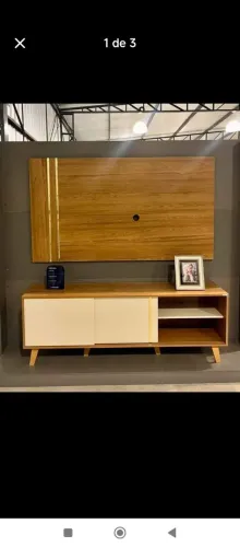 Painel de TV com Rack Moderno