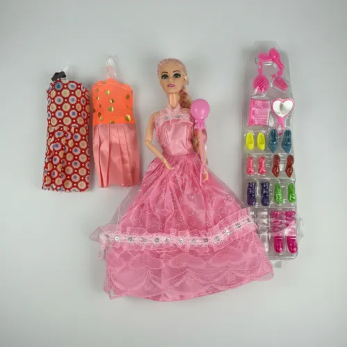 Boneca Princesa Fashion Com Roupas E Acessórios