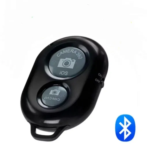 Controle Bluetooth de celular para self, Preto (Novo)