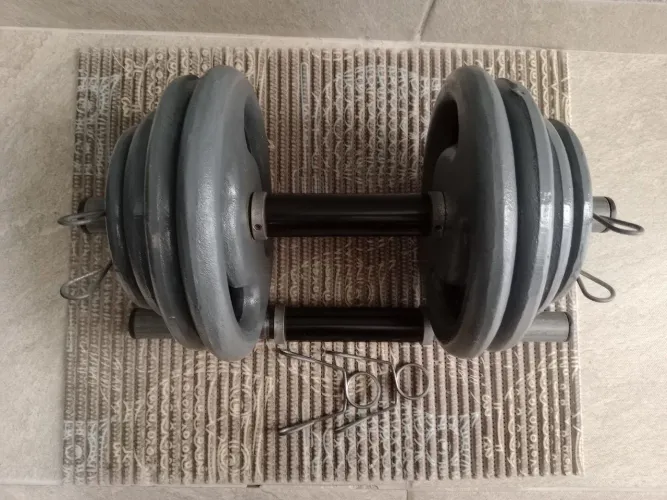 Halteres ajustáveis para treino em casa