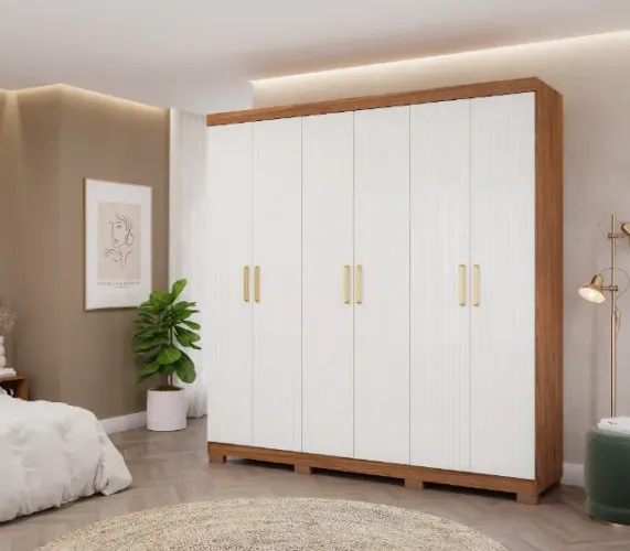 ROUPEIRO 6 PORTAS E ESPELHO