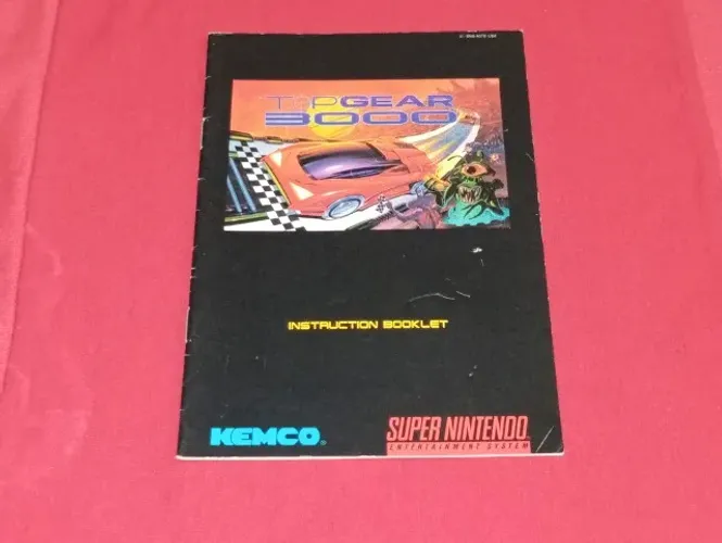 Manual Original Top Gear 3000 SNES - Raridade para Colecionador | Super Nintendo<br>