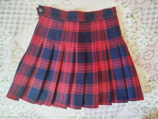 Saia xadrez vermelha