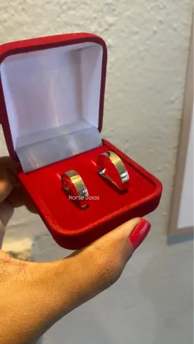 Ouro 18K, Par de 4mm, Alianças de Casamento