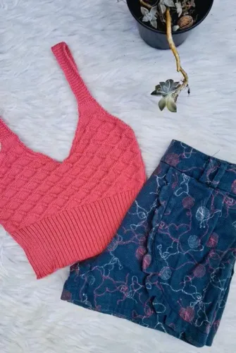 Shorts Maria filo e cropped Tricô P