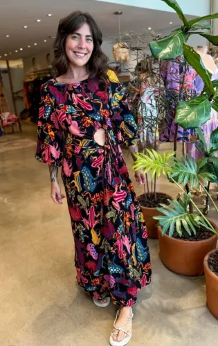 Vestido Farm novo (tag) Sapos Coloridos 