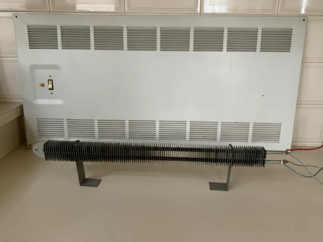 Calefação elétrica de embutir na parede 