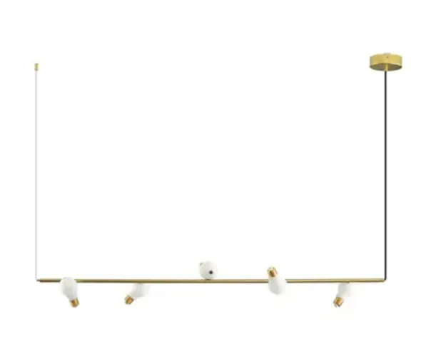 Pendente Ranpu Ouro Fosco (5 Lâmpadas) - Starlux