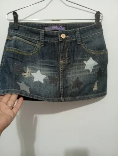 minissaia jeans infanto juvenil da allegri