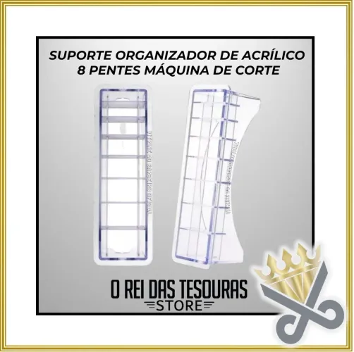 Suporte para pente de máquina em acrílico