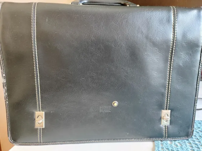 Bolsa masculina executiva de mão, marca Montblanc