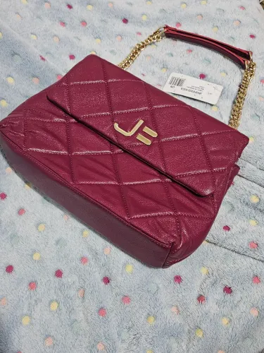 Bolsa Tiracolo Jorge Bischoff Alça Corrente Vinho
