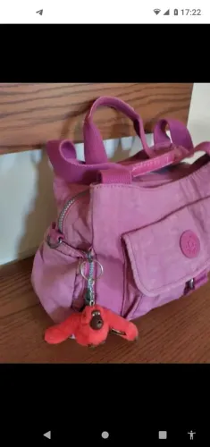Bolsa Kipling Rosa com Chaveiro Macaco