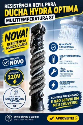 Resistência Hydra Optima Multitemperatura 8T.