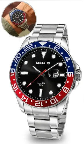 Relógio Seculus masculino. Nota fiscal e garantia do fabricante. Original.