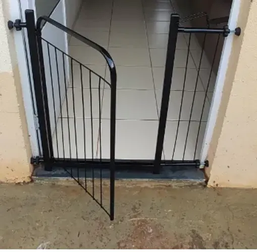 Portão De Segurança Pet 80 X 80 Porta Padrão Preto
