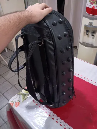 Capa case para flugelhorn - couro sintético preto e interior em pelúcia