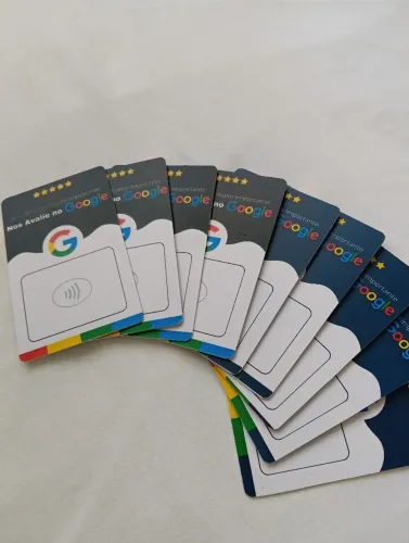 Cartões de Avaliação do Google - 9 Unidades