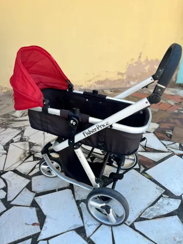Carrinho Moisés + bebê conforto Fisher Price