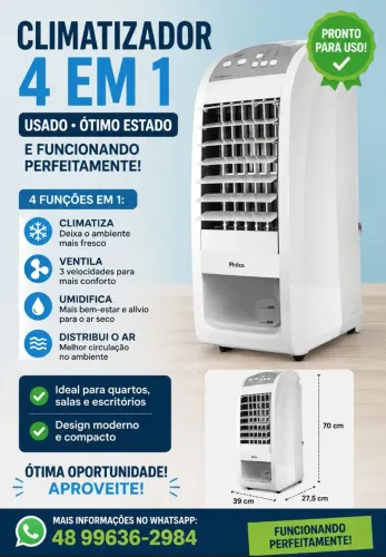 Climatizador de ar 4 em 1