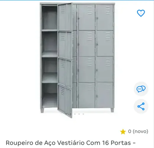 Armário de vestiário 16 portas