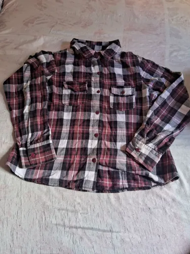 Camisa xadrez ma ga longa unisex 