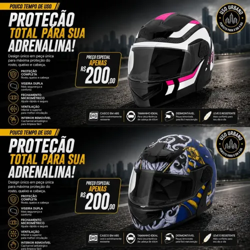 Capacete casco em ABS