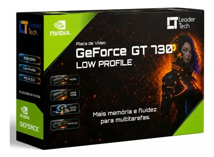 Leadertech Gt 730 4gb Ddr3 Low Profile Placa Video Pci