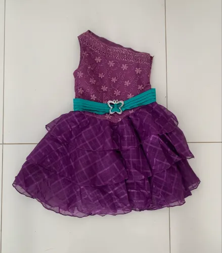 Vestido fantasia roxo infantil !