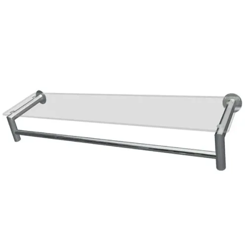 Arara L de Parede Cromada com vidro, ótimo estado