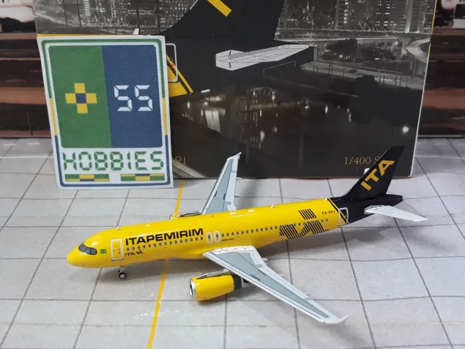 Miniatura Avião Miniature Models 1/400 Itapemirim Transportes Aéreos Airbus A320-200
