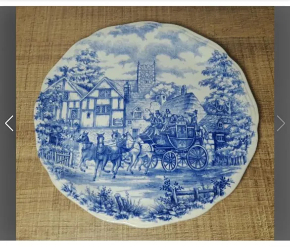 OXFORD - antigo e belo prato de coleção em porcelana