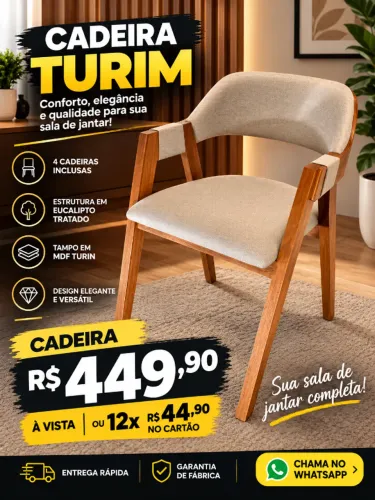 poltrona em madeira maciça