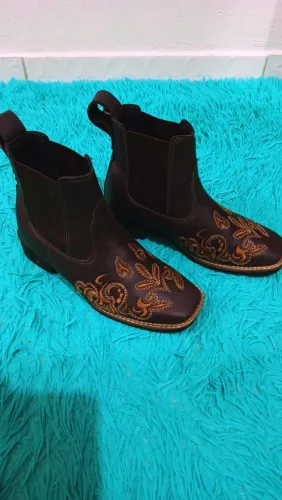 Bota Country Feminina Couro