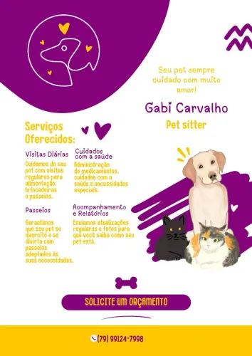 Pet sitter/ babá de animais