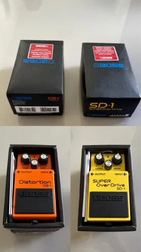 Pedal Super drive e Distortion Boss 