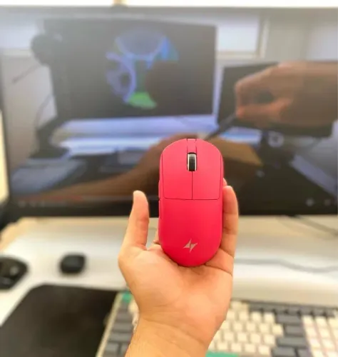 Mouse ATK A9 Plus Rose Pink SENSOR 3395 Gamer Rosa Bateria 800mah (logitech superlight 2)