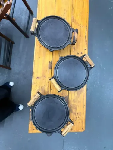 Lote Chapas de Ferro e Réchauds Panela Mineira - Ideal para Bares e Restaurantes