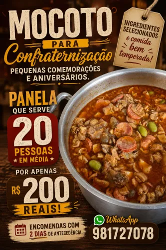 Mocotó e feijoada para eventos