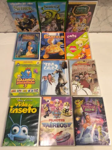 DVDs de FILMES INFANTIS BEM CONSERVADOS 12 unidades