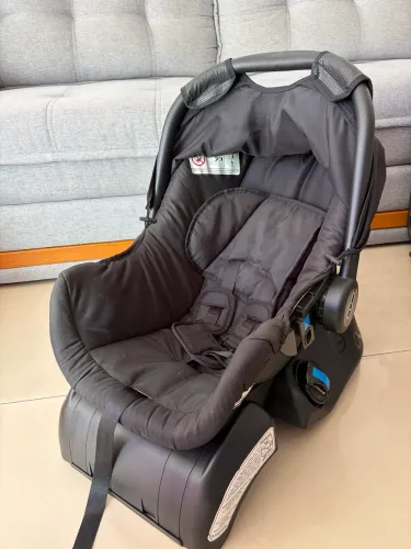 Bebê Conforto Galzerano Grid Black com Base